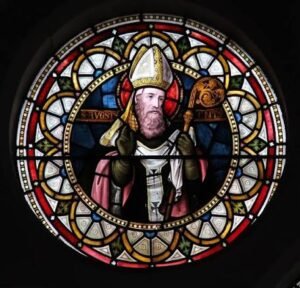Saint Augustine stained glass